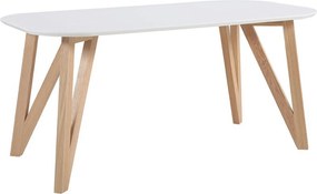 XXXLutz JEDÁLENSKÝ STÔL, dub, prírodná farba, biela, 120/80/76 cm MID.YOU - Stoly - 001769018401