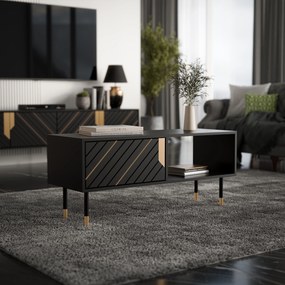 Cama Konferenčný stolík Mountain - čierna / zlatá