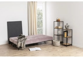 Regál Rena XS kovový čierny/dub