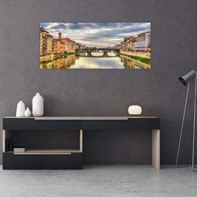 Obraz - Most cez rieku (120x50 cm)