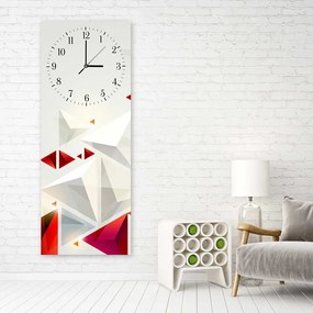 Gario Hodiny na stenu Abstraktné trojuholníky Rozmery: 30 x 90 cm