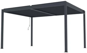Hliníková bioklimatická pergola s lamelami BestBerg BBP-12G / 4 x 3 m / sivá
