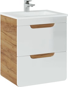 Comad Kúpeľňová skrinka pod umývadlo Aruba White 50 dub craft/biela