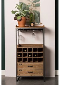 Vinotéka z jedľového dreva White Label Edgar