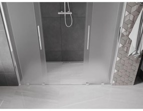 Mexen Velar Duo, posuvné sprchové dvere do otvoru 170 cm, 8mm sklo námraza, chrómová, 871-170-000-32-01