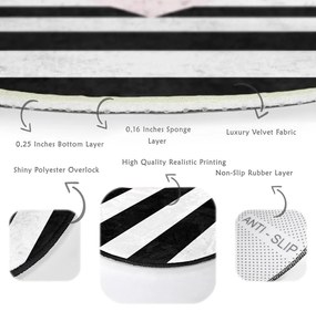 Čierno-biely detský koberec ø 80 cm Comfort – Mila Home