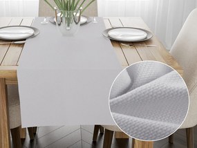 Biante Zamatový behúň na stôl Velvet Brick SVB-206 Svetlo sivý 35x160 cm