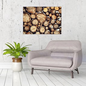 Obraz - Drevo v snehu (70x50 cm)