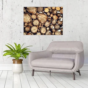 Obraz - Drevo v snehu (70x50 cm)