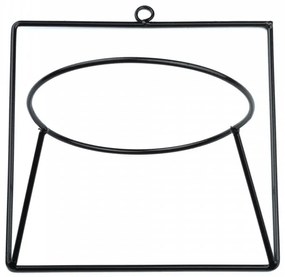 Nástenný stojan na kvetináče LOFT čierny