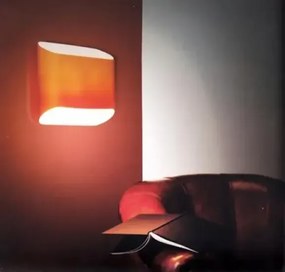 Retro nástenné svietidlo Pancake oranžová