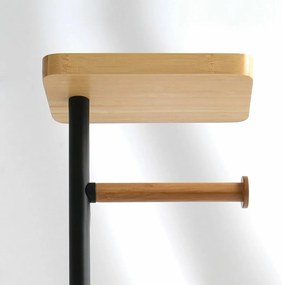 MSV Stojan na toaletný papier so štetkou a držiakom Teiki 20 x 30 x 67 cm, čierna