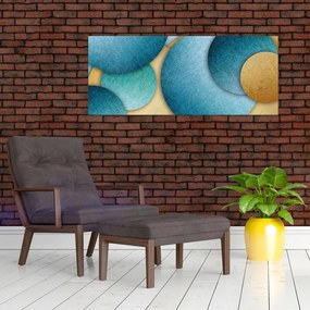 Obraz abstrakcie kruhy (120x50 cm)