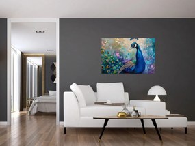 Obraz - Maľba páva (90x60 cm)
