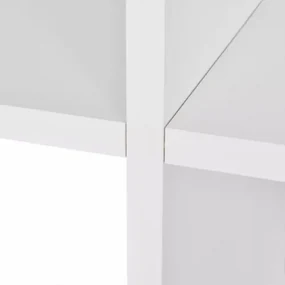 vidaXL Regál na knihy/policový regál v tvare schodov 142 cm, biely-