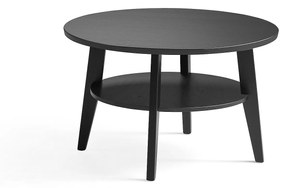 Konferenčný stolík HOLLY, Ø 800x500 mm, čierny