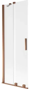 Mexen Velar, 2-krídlová posuvná vaňová zástena 70 x 150 cm, 8mm sklo námraza, ružové zlato, 896-070-000-31-60