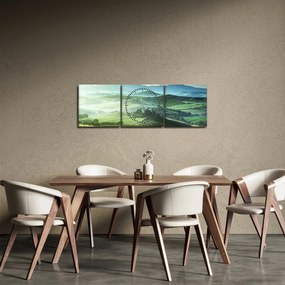 Obraz - Toskánsko, Taliansko (s hodinami) (90x30 cm)