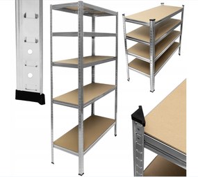 AKCIA - Balíček : 10x Regál 180x90x40 cm 5polic zinkovaný kovový