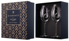 Diamante Swarovski Poháre na víno Hearts 360 ml, 2 ks