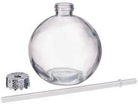 SANTA'S BUBBLE Sklenená guľa so slamkou - číra