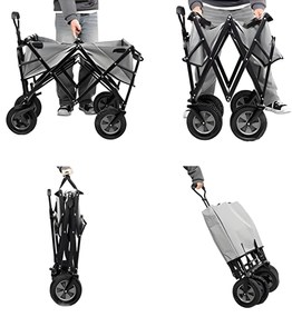 Skladací transportný záhradný vozík - červený 47x105 cm MultiGarden