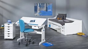 Polohovateľný písací stôl Baru, menitelná farba záražky