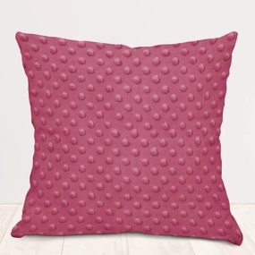Biante Detská obliečka na vankúš Minky TOP 3D bodky MKP-057 Ostružinová 50 x 60 cm