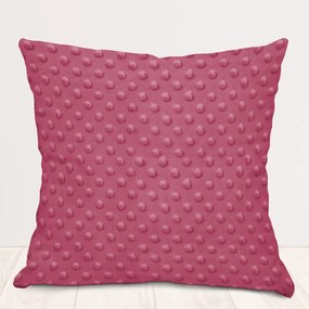 Biante Detská obliečka na vankúš Minky TOP 3D bodky MKP-057 Ostružinová 50 x 70 cm