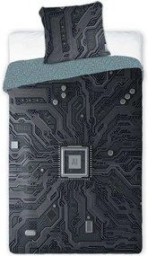 Bavlnené posteľné obliečky AI Technológia - so svietiacim efektom - 100% bavlna - 70 x 90 cm + 140 x 200 cm