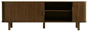 Hnedý TV stolík v dekore duba 56x160 cm Cavo – Unique Furniture
