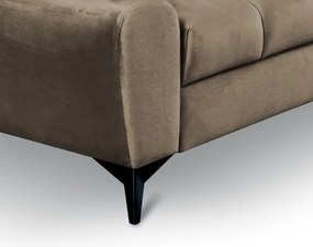 Rohová sedacia súprava Paris, svetlo hnedá látka, pravý roh