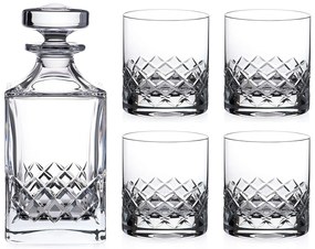 Diamante brúsený whisky set Grosvenor 1+4