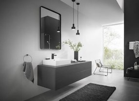 Hansgrohe Vernis Shape, umývadlová batéria s výpustom, EcoSmart, čierna matná, HAN-71561670