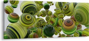 Obraz pruhovaných gúľ (120x50 cm)