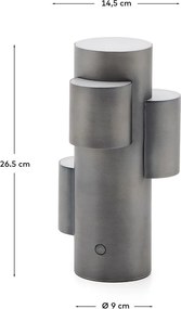 Čierna kovová LED stolová lampa so stmievačom (výška 26,5 cm) Adrina – Kave Home