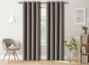 Sivohnedý záves OXFORD 140x250 cm Zavesenie: Riasiaca páska