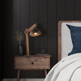 Stolná lampa OSLO 1xE27/15W/230V orech/hnedá