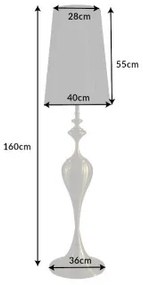 Stojaca lampa 41526 Lux III Čierna-zlatá  - Komfort-nábytok