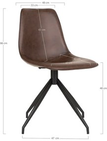 Hnedé jedálenské stoličky v súprave 2 ks Monaco – House Nordic