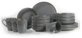 Jedálenská súprava 16 ks sivá/porcelán