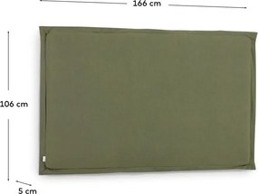 Zelené čalúnené čelo postele 166x106 cm Tanit – Kave Home