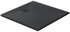 Erga Hyper, SMC sprchová vanička 140x70x2,6 cm + sifón, čierna matná, ERG-V06-SMC-7014S-BK