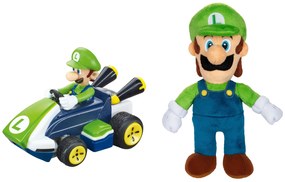 Carrera Mini autíčko na diaľkové ovládanie Luigi + Plyšová hračka Luigi, 23 cm  (800008000)