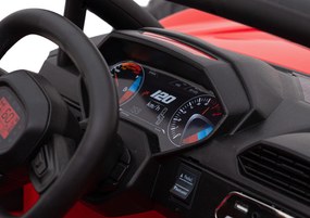 Ramiz Detská pretekárska bugina na batérie 5 Červená + motory 2x200W + diaľkové ovládanie + LED Audio + pomalý štart