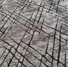 HU Sivý koberec Plush Deluxe Tmavy-mramor Rozmer: 60x100 cm