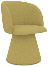 Žlté čalúnené jedálenské kreslo Maia – Makamii
