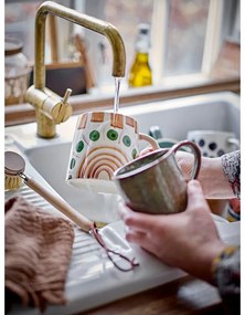 Zeleno–hnedý hrnček z kameniny 515 ml Shama – Bloomingville