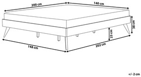 Manželská posteľ 140 cm BERRY (tmavé drevo) (s roštom). Vlastná spoľahlivá doprava až k Vám domov. 1026662