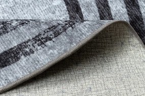 Koberec MIRO 51231.806 línie, sivý / čierny kruh